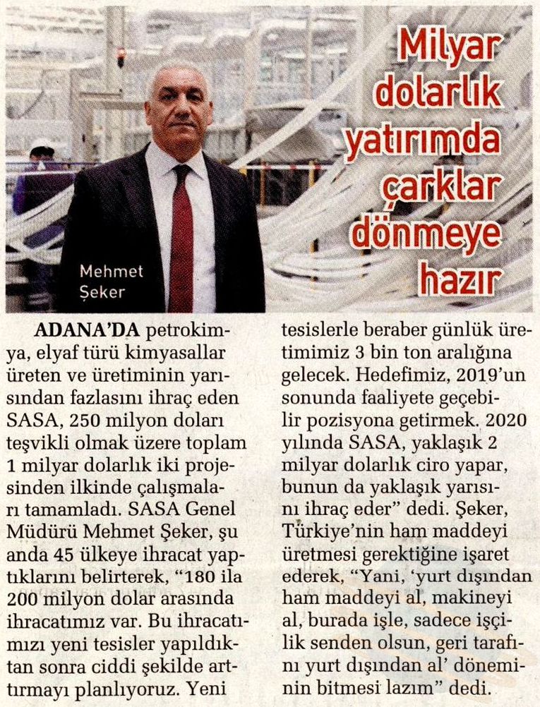 Blog yazısı Milyar dolarlık yatırımda çarklar dönmeye hazıriçin resim