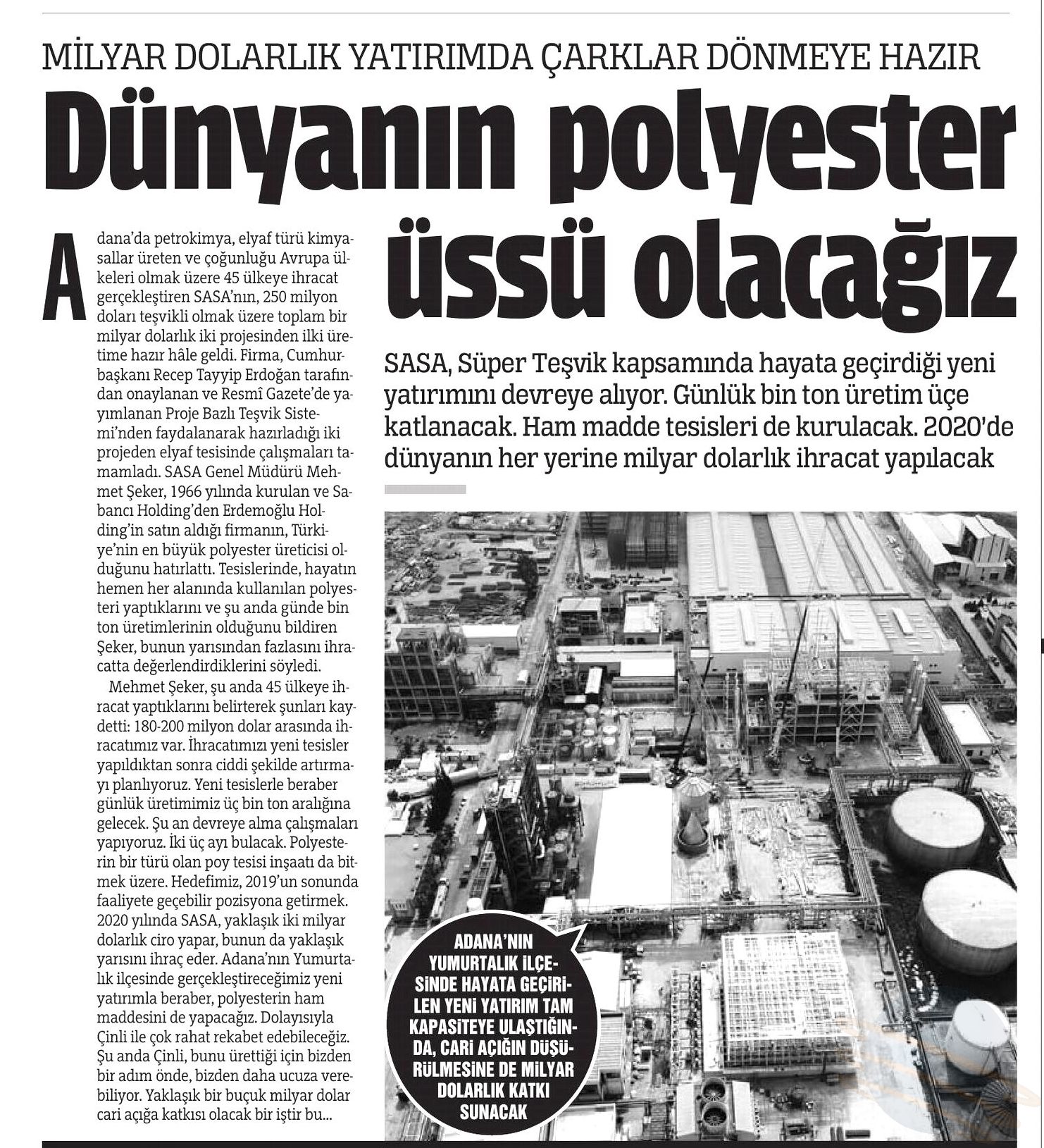 Blog yazısı Milyar dolarlık yatırımda çarklar dönmeye hazıriçin resim
