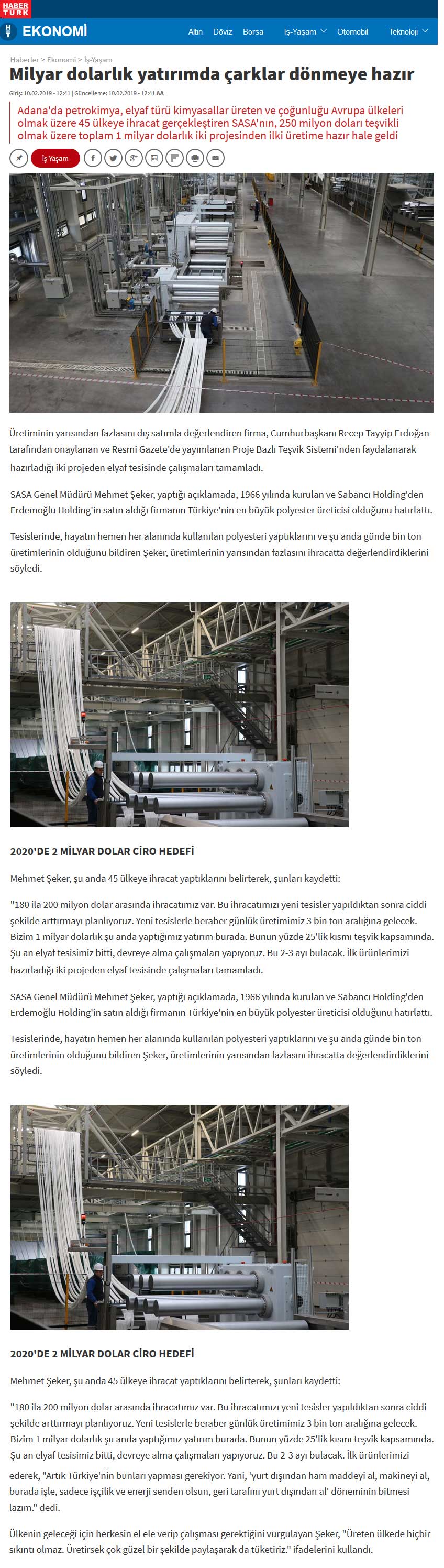 Blog yazısı Milyar dolarlık yatırımda çarklar dönmeye hazıriçin resim