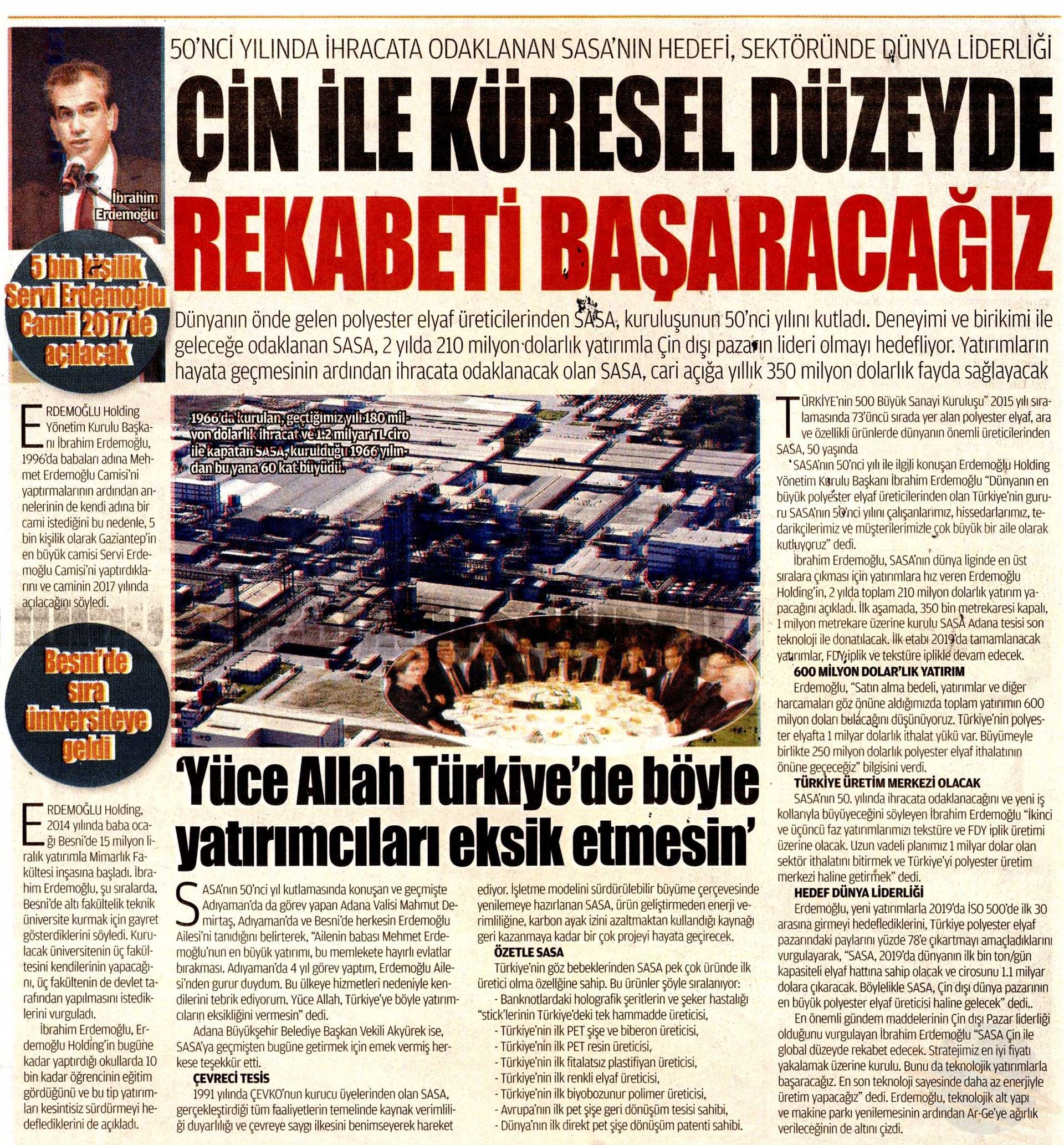 Blog yazısı Çin ile küresel düzeyde rekabeti başaracağız.için resim