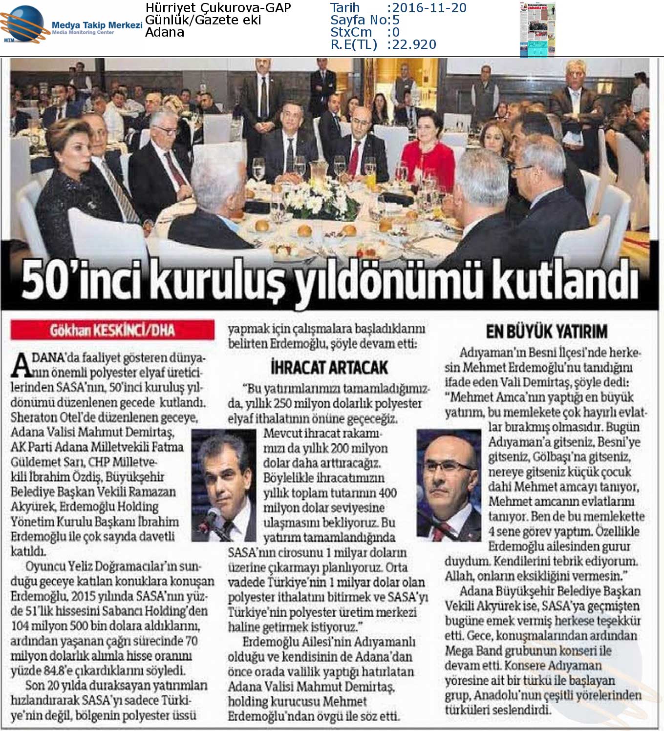 Blog yazısı SASA’nın 50. Kuruluş Yıldönümü Kutlandıiçin resim